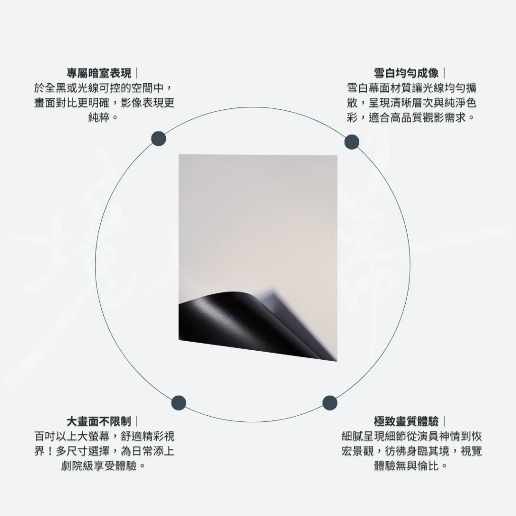 junescreens 月隱白旗艦電動張力幕 介紹